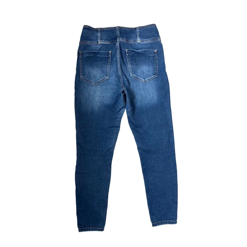 NLB‎ N BOUNDARIE Womens High Rise Double Button Skinny Jeans Blue Size 11